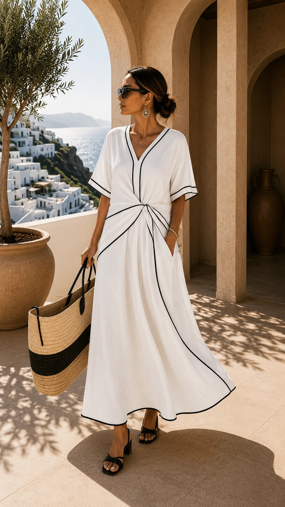 Solène Riviera Linen Dress