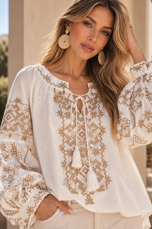Alma Embroidered Blouse